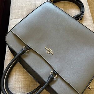 Coach Black and Gray Laptop Bag